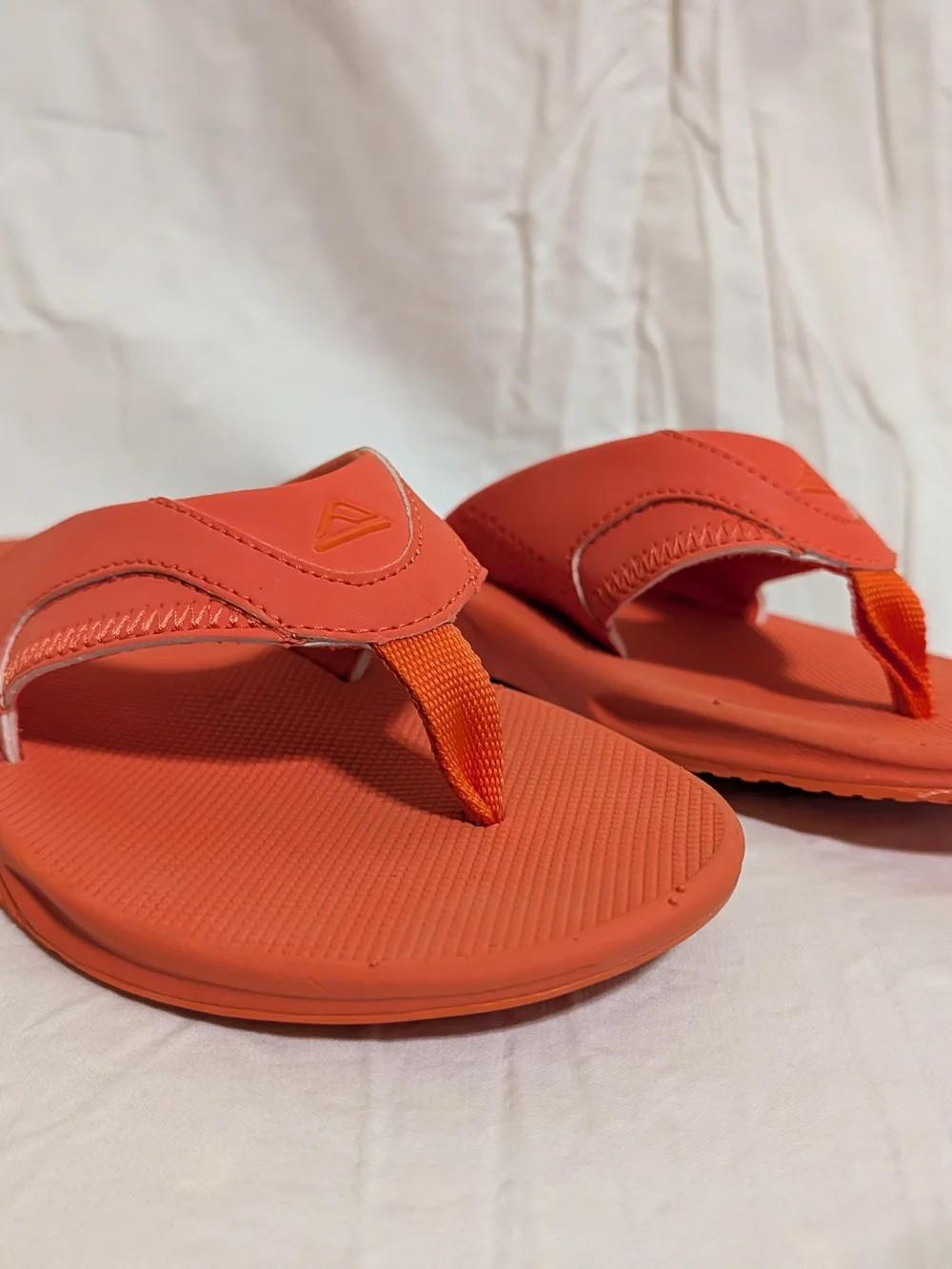Reef Orange Fanning Bottle opener Flip Flops Men's Size 6